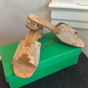 J. Reneé Amorra Cork Mesh heel